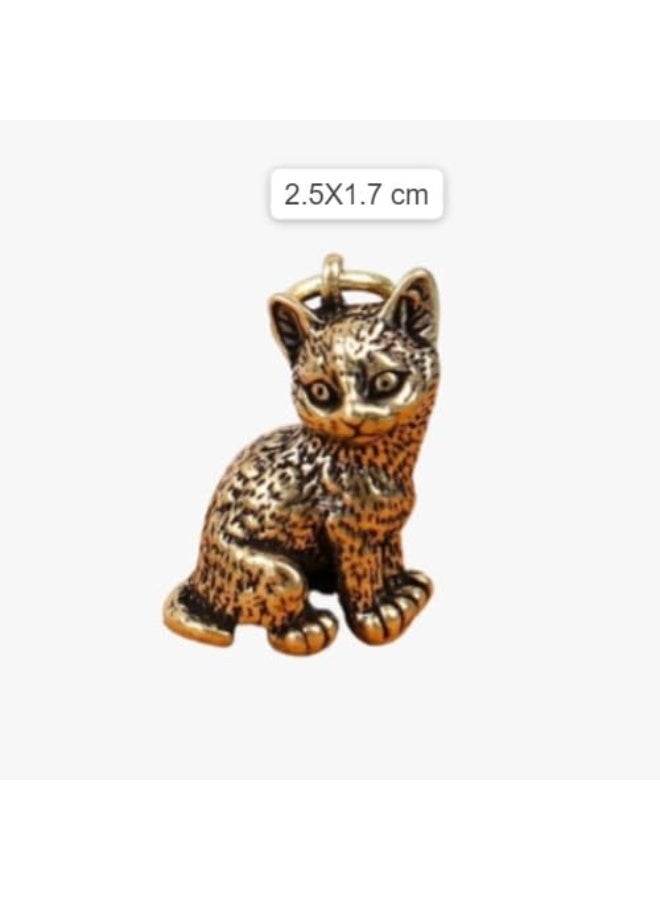 My Souq: Antique Brass Cat FigurinesUnique Collectible Home Decor - Image 4