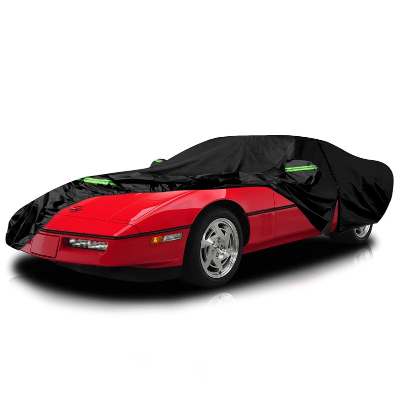 SPORTULI Waterproof Car Covers Replace for 19841996 Corvette C4 6 Layers All Weather Customfit Car Cover with Zipper Door for Snow Rain Dust Hail Protection C4