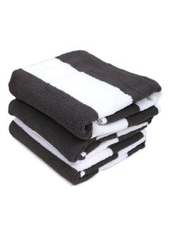 Status Contract Bath Towels | Coral Fleece Quick Dry Towel |Super Absorbent & Soft | Luxury Bath Towels with Hook | Microfiber Hair Towel for Men & Women |(Grey) (Set of 3), 350 TC, 60 X 120 Cm  - Image 3