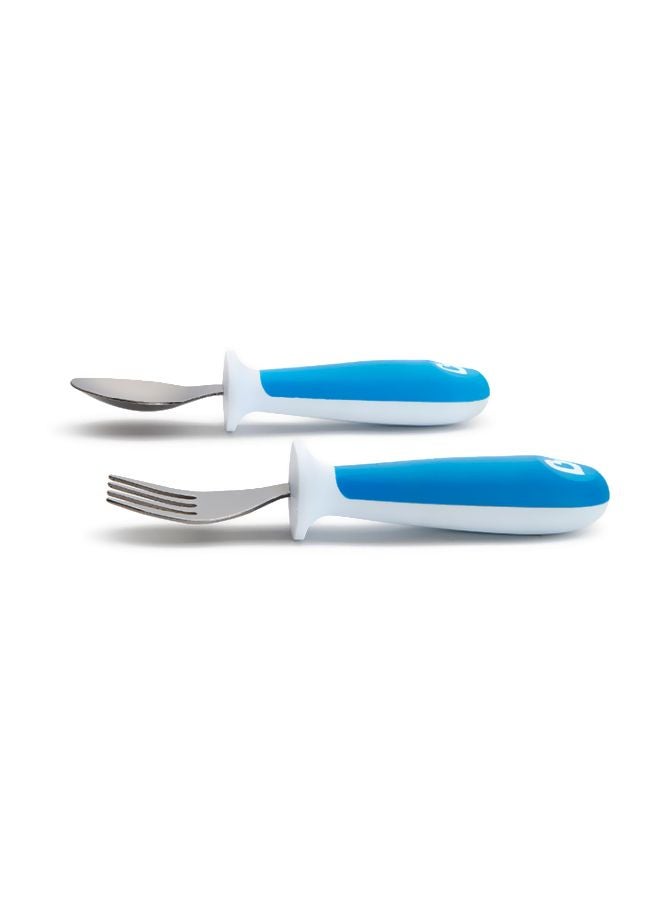 Munchkin 4-Piece Be Happy Toddler Dining Set - Blue/White - Image 4