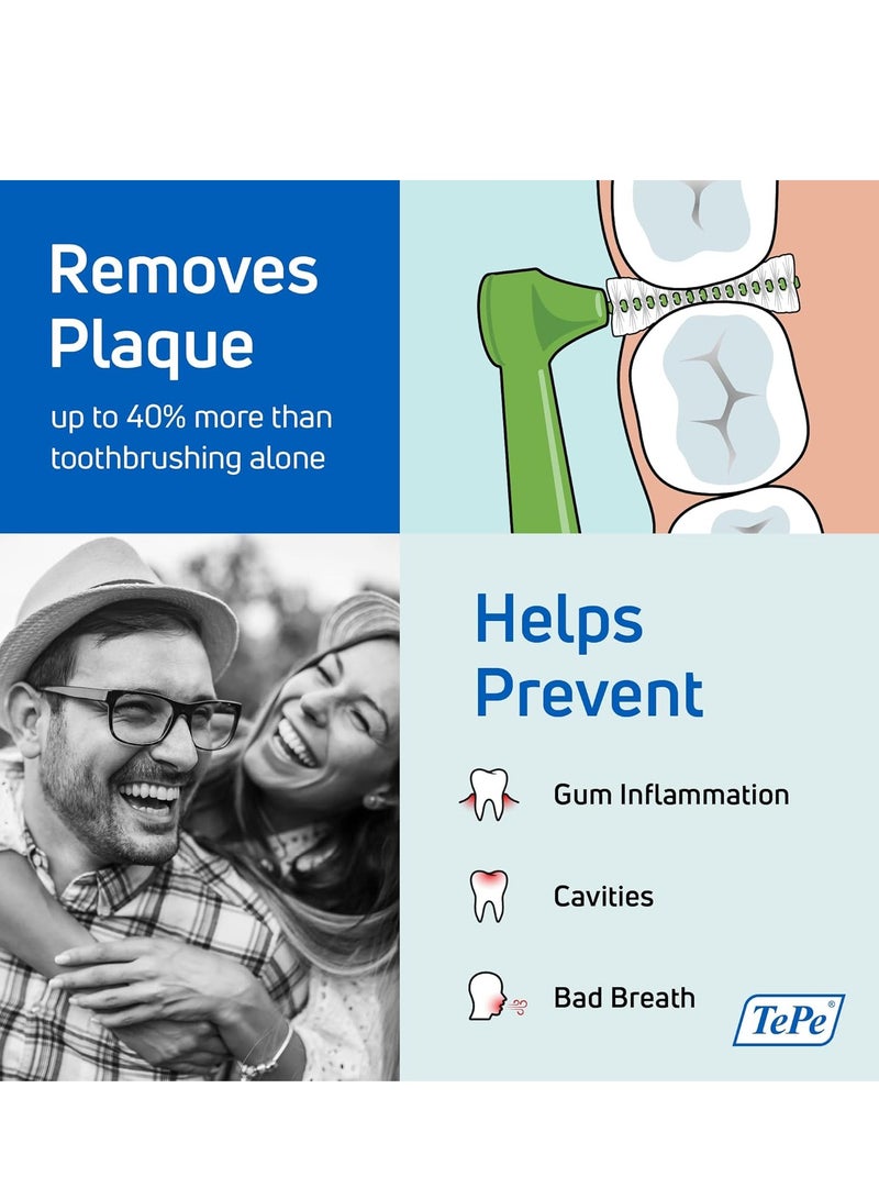 TePe Interdental Brush Angle, Angled Dental Brush for Teeth Cleaning, Pack of 25, 0.40 mm, Extra-Small/Small Gaps, Pink, Size 0 - Image 2