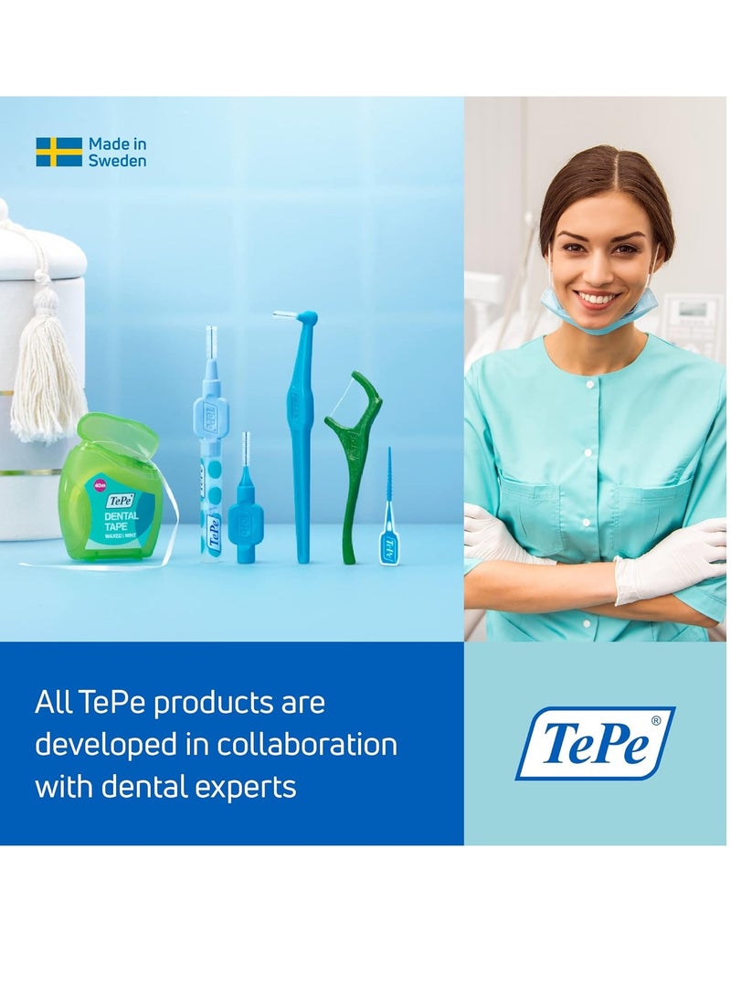 TePe Interdental Brush Angle, Angled Dental Brush for Teeth Cleaning, Pack of 25, 0.40 mm, Extra-Small/Small Gaps, Pink, Size 0 - Image 5