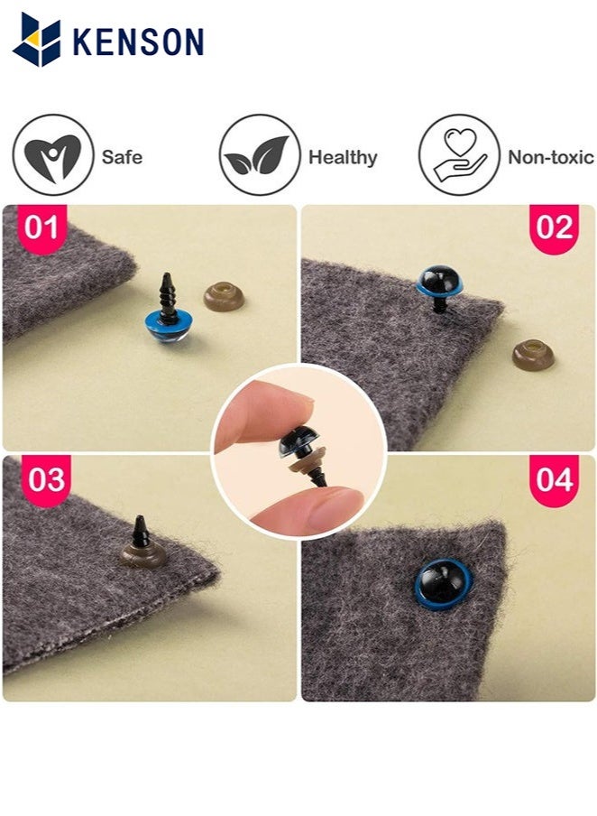 KENSON Plastic Safety Eyes and Noses with Washers Craft Doll Eyes and Teddy Bear Nose for Amigurumi Crafts Crochet Toy and Stuffed Animals 570 Pcs - Image 4