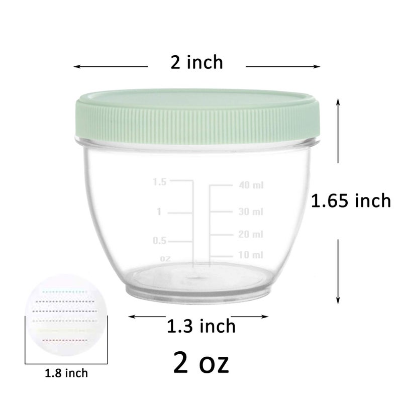Youngever 18 Sets Baby Food Storage, 2 Ounce Plastic Baby Food Containers with Lids and Labels (Urban Colors) - Image 2