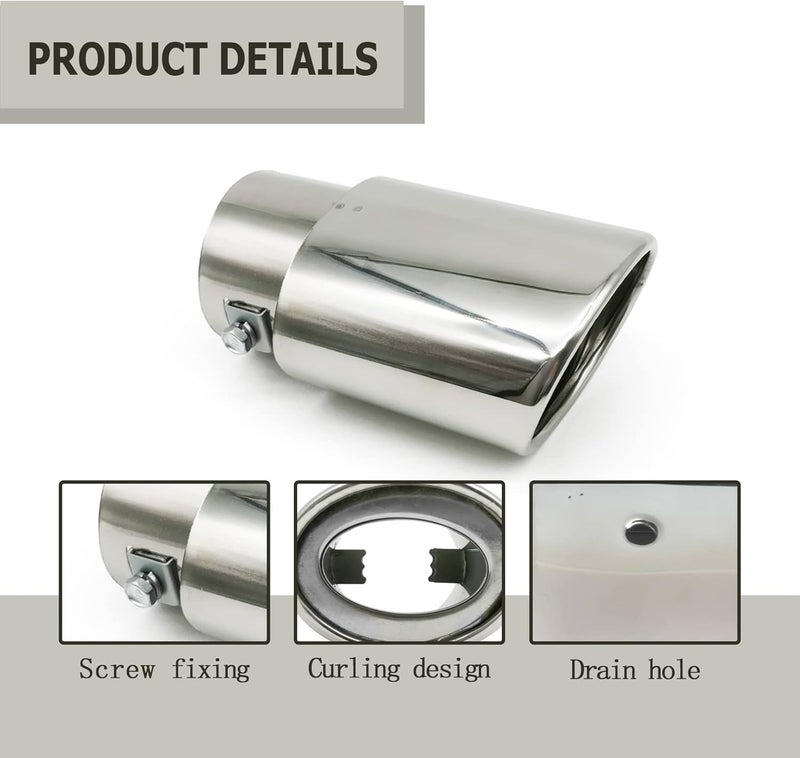 RBOKO Adjustable Stainless Steel Car Exhaust Tip - Image 3
