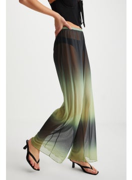 GRIMELANGE Arista Women Summer Tulle Black - Green Pants  - Image 3