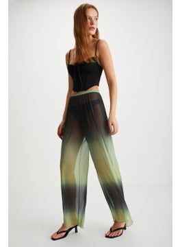 GRIMELANGE Arista Women Summer Tulle Black - Green Pants  - Image 5
