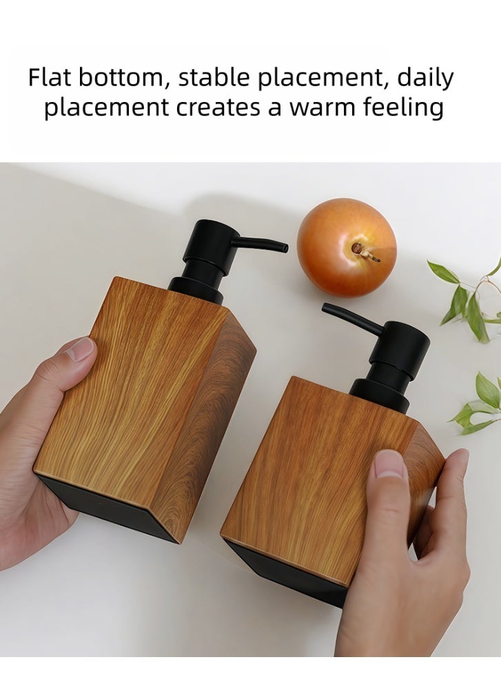 FUKE Soap Dispenser Resin Lotion Jars Push-Type Dispensing Bottles Hand Wash  Shower Gel Bathroom Kitchen Refillable Bottle - Image 3