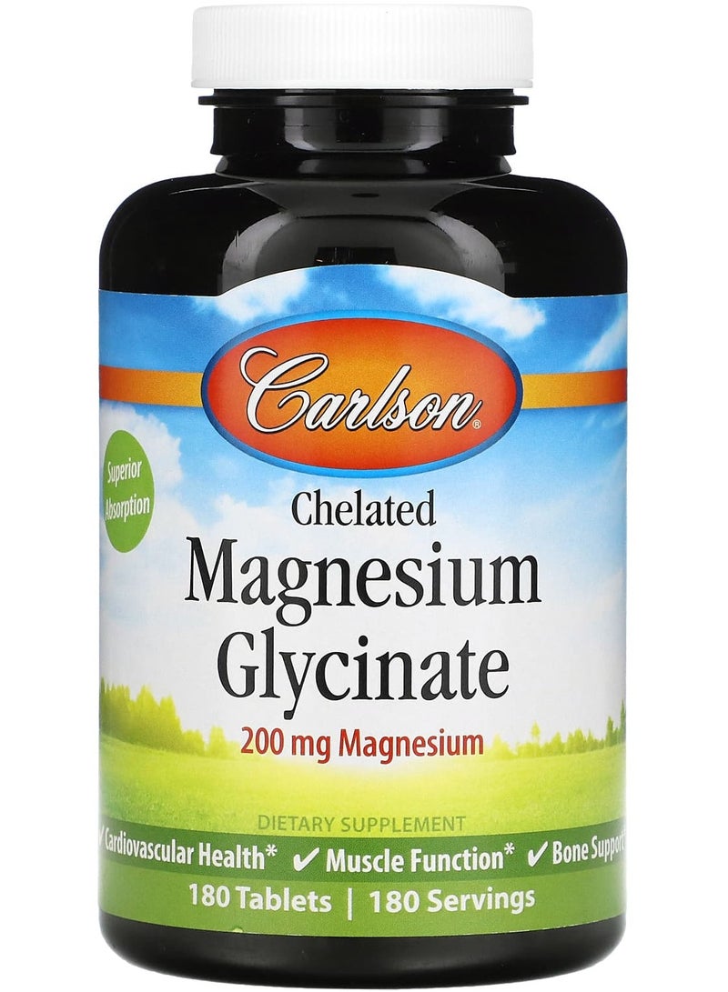 مغنيسيوم جليسينات مخلب، 200 ملغ، 180 قرص