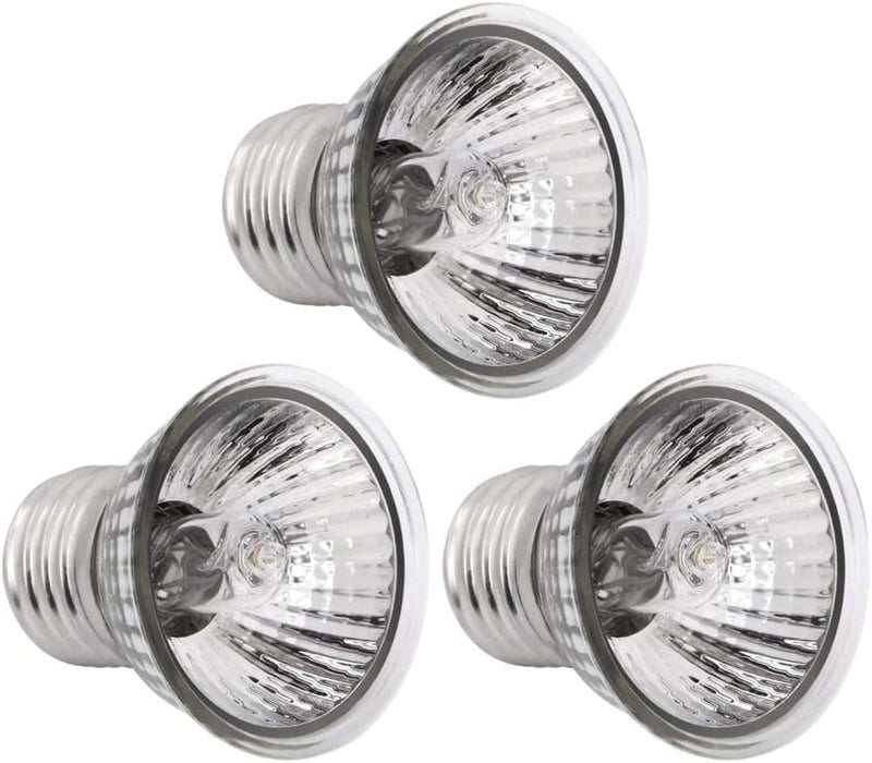 ELECDON 3Pack 25W UVA+UVB Bulbs, Heat and Light for Reptiles and Amphibian Tanks, Terrariums and Cages, Heat Lamp Basking Lamp Heater Light Replacement Bulbs, Works with Various Lamp Fixtures - Image 1