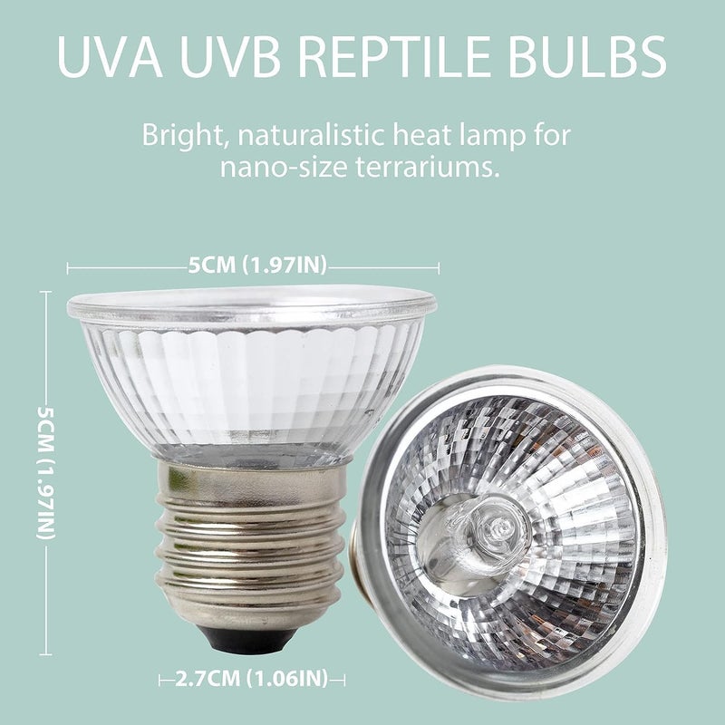 ELECDON 3Pack 25W UVA+UVB Bulbs, Heat and Light for Reptiles and Amphibian Tanks, Terrariums and Cages, Heat Lamp Basking Lamp Heater Light Replacement Bulbs, Works with Various Lamp Fixtures - Image 4