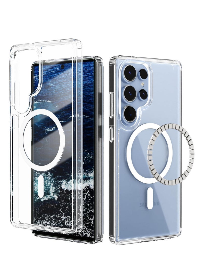 Clear MagSafe Case for Samsung Galaxy S22 Ultra, 6.8 inch, Shockproof Anti-Yellow Silicone Cover (Samsung Galaxy S22 Ultra)