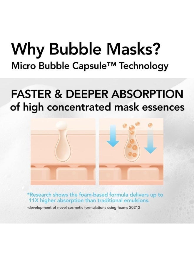MENOKIN 30 Seconds Quick Bubble Mask(MOIST), Hydrating Korean Facial Mask, 8 types-Hyaluronic acid,Moisturizing,Easy-to Use,Glass Skin,3.21 fl.oz - Image 2