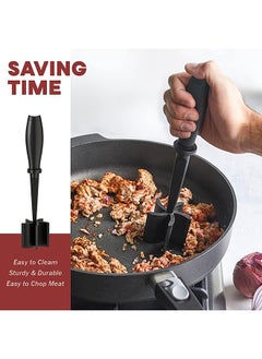 Arabest Meat Chopper, Potato Masher, Multifunctional Heat Resistant Masher and Smasher for Hamburger Meat, Ground Beef, Turkey and More, Ground Meat Chopper Utensil, Non Stick Cookware  - Image 4