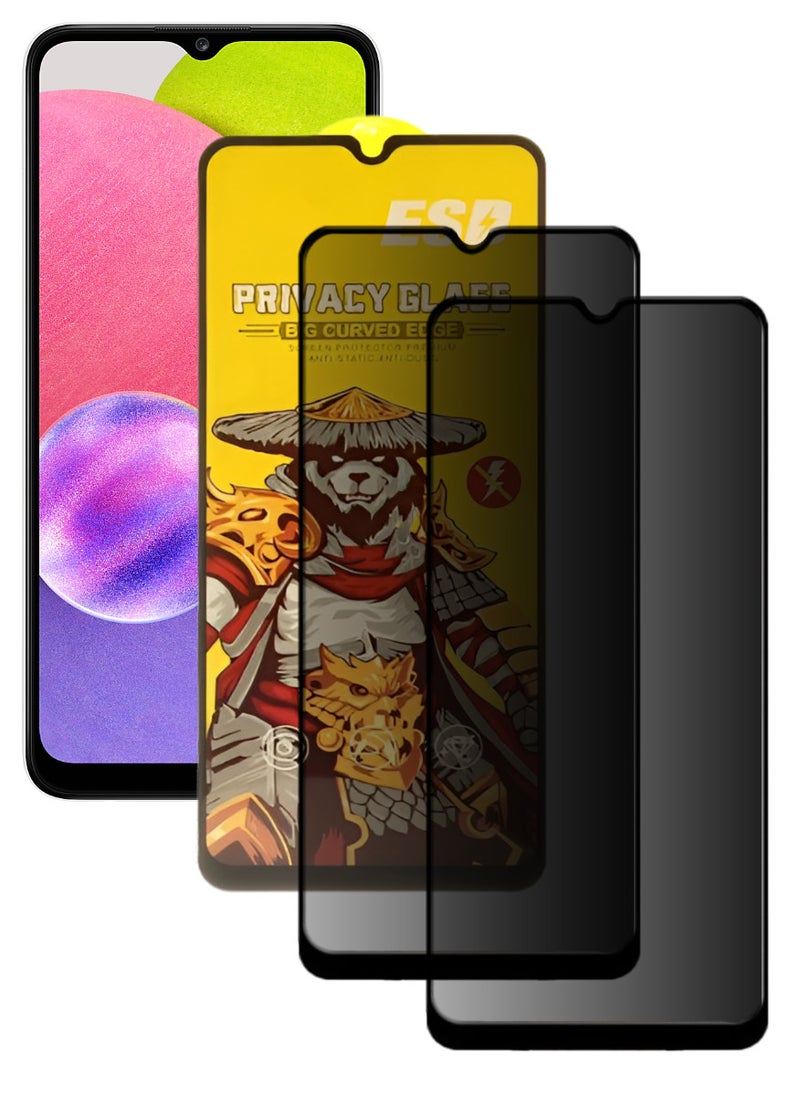 ESD 2 Pieces Tempered Dustproof Privacy Glass Screen Protector Compatible For Samsung Galaxy A03s - Image 1