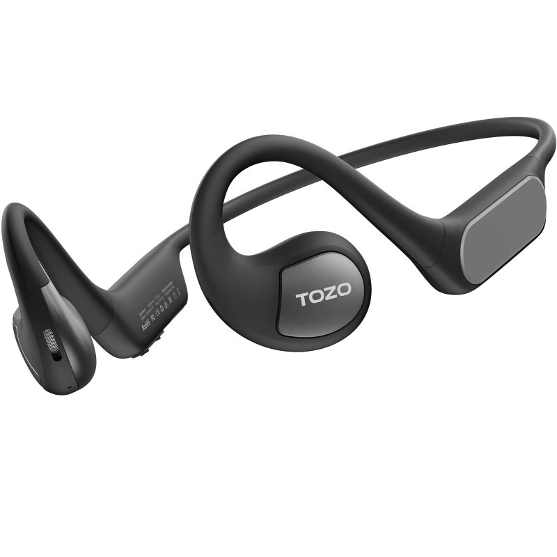 TOZO Upgraded Open Ear Headphones Bluetooth 5.3 Air Conduction Wireless Headphones Sport Earbuds with Premium Sound, 32 EQs via APP, Dual-Mic Call Noise Reduction Earphones with Hair Band for Cycling - Image 1