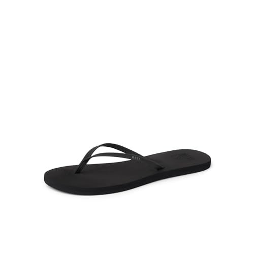 Reef Bliss Nights Womens Flip Flop, Super Lightweight and Soft Footbed, Thin Strap Beach Sandal, Black, 6 - Image 2