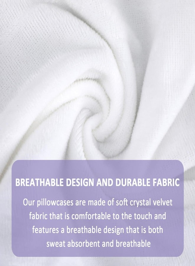 Prasacco 2 Pcs Neck Roll Pillow Cover with Zipper, Round Neck Pillow Case Soft Neck Roll Pillow Cover Pillowcases Round Cervical Pillow Case for Cylindrical Pillow Cushion (White, 16 x 6 Inch) - Image 3