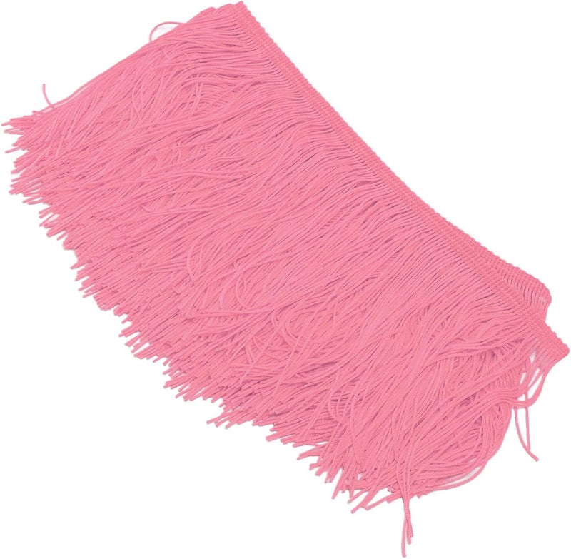 Long Fringed Tassel Table Skirt, Brightly Colored Soft Polyester Table Cloths with Hand - Cut Tassels for Party Decoration, DIY Craft and Home Festive Use (Pink) - Image 5