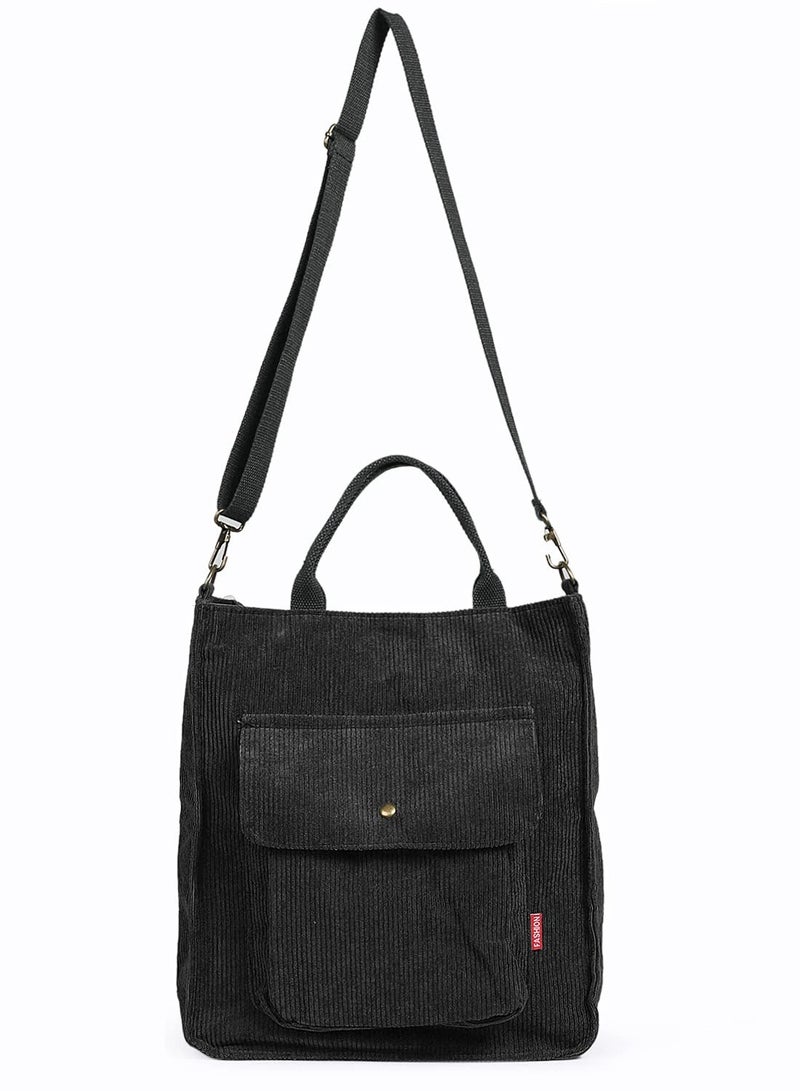 SYOSI SYOSI Crossbody Bag for Women, Corduroy Tote Bag, Crossbody Purse For Women Casual Backpack Shoulder Handbags with Ajustable Strap  - Image 3