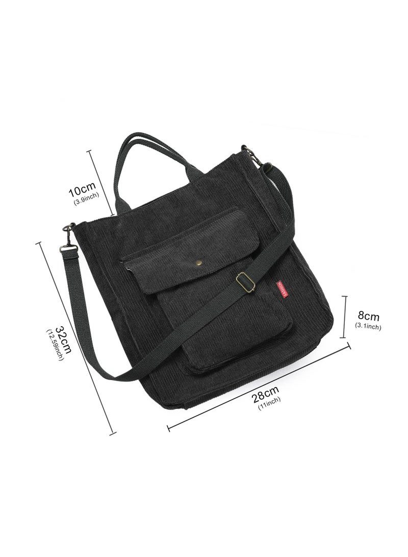 SYOSI SYOSI Crossbody Bag for Women, Corduroy Tote Bag, Crossbody Purse For Women Casual Backpack Shoulder Handbags with Ajustable Strap  - Image 2