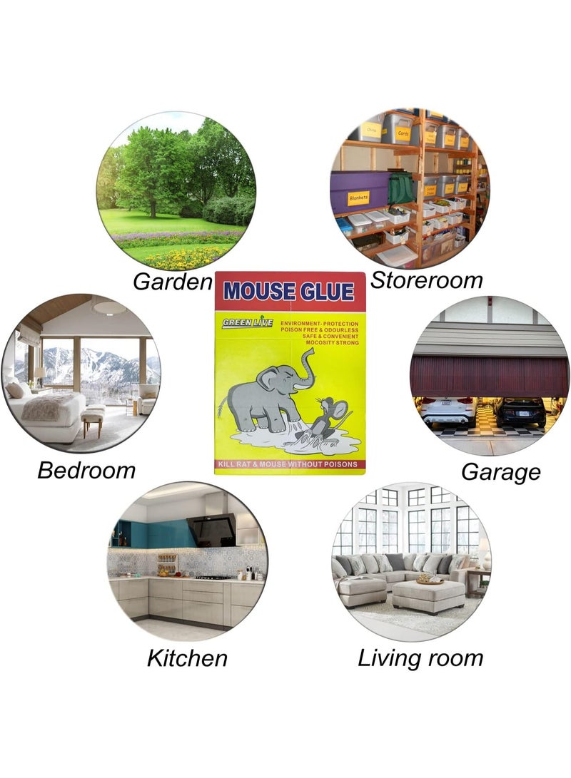 Glue traps for mice, rats, cockroaches, rodents, and other household pests; indoor and outdoor glue boards; insecticide-free and ready to use (pack of 12). - Image 5