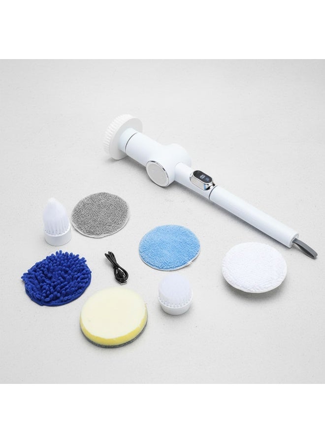 DSP Rechargeable 9-in-1 Rotating Electric Cleaning Brush – 3 Speeds – 48-120cm Telescopic Arm – LED Display – IPX6 Waterproof – 12-Month Warranty - Image 2