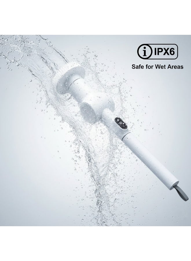 DSP Rechargeable 9-in-1 Rotating Electric Cleaning Brush – 3 Speeds – 48-120cm Telescopic Arm – LED Display – IPX6 Waterproof – 12-Month Warranty - Image 5