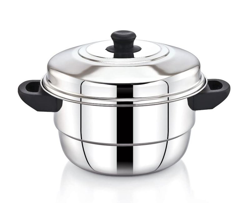 Diamond Diamond Stainless Steel Multi-Steaming Induction Base with 4 Idli Plates (16 Idlies), 1 Mini Idli Plate (18 Idlies), 1 Steamer Plate - Image 2