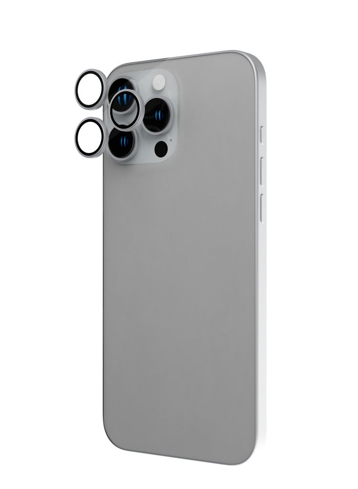 froog iPhone 15 Pro and Pro Max Camera Lens Protector Ultra Pure 360° Aluminum Lens Shield / Shatter Protection / Anti Fingerprint / Anti Scratch / HD Clarity Lens Protection - Silver - Image 3