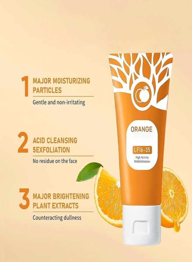 CRULLA Orange Enzymes Exfoliating Gel LF16-35 for Face & Body | Deep Cleansing Moisturizing Facial Exfoliator | Dead Skin Remover | Brightening & Pore Cleansing Scrub for All Skin Types - Image 5