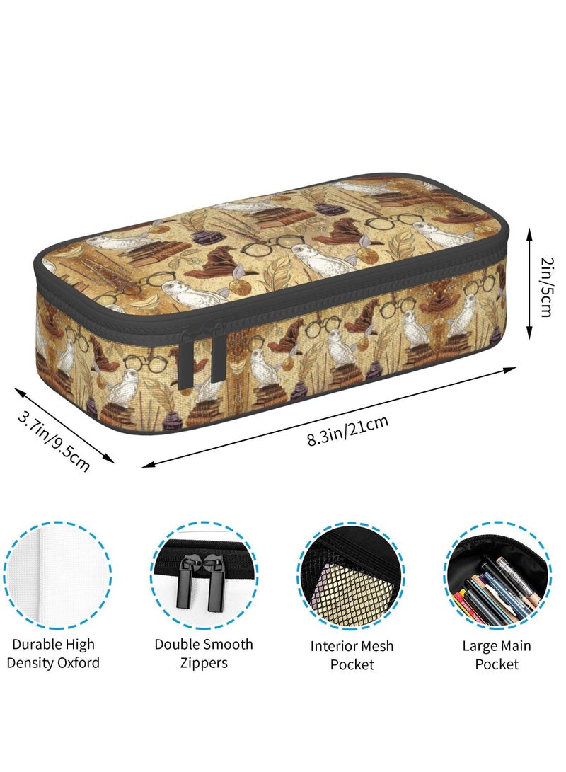 Multifunction Pencil Case-Large Capacity Harry Potter Magic Book Map Pencil Bag Two Compartments Storage Pouch with Zipper School Office Supplies - Image 2
