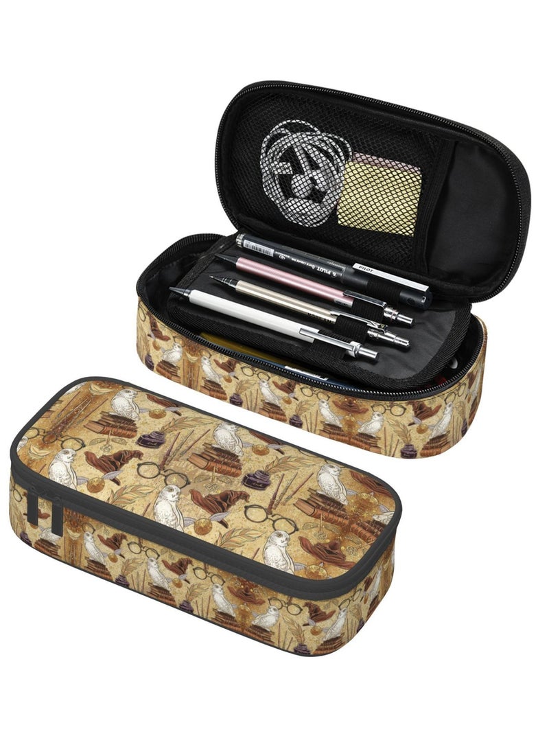 Multifunction Pencil Case-Large Capacity Harry Potter Magic Book Map Pencil Bag Two Compartments Storage Pouch with Zipper School Office Supplies - Image 4