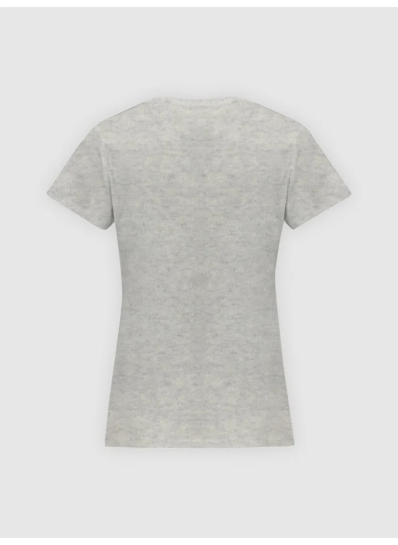 إل تي بي Basic V Neck Gray T-Shirt