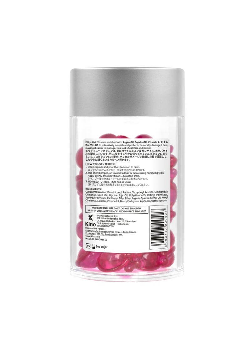 أليبس فيتامين علاج الشعر للشعر، 50 كبسولة - زيت الشعر والحماية الحرارية مصلّم للشعر المقطع، غني بزيت الأرغان وزيت الجوجوبا لدعم صحة الشعر اللامع والنلس - Image 2