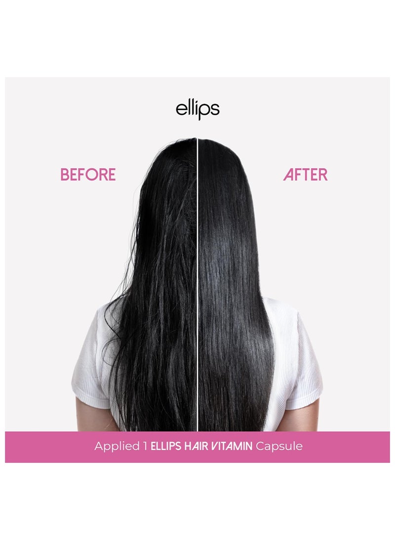 أليبس فيتامين علاج الشعر للشعر، 50 كبسولة - زيت الشعر والحماية الحرارية مصلّم للشعر المقطع، غني بزيت الأرغان وزيت الجوجوبا لدعم صحة الشعر اللامع والنلس - Image 3
