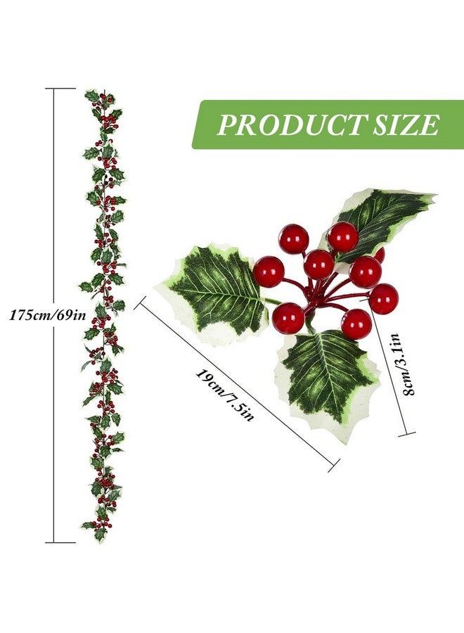 Supvox® Christmas Tree Decoration, Classic Christmas Tree Holly Decorative Strip, 175CM Holly Ornament for Christmas Home Decor, Christmas Tree Decoration Items for Xmas Wreath, Wall, Window, Door - Image 3