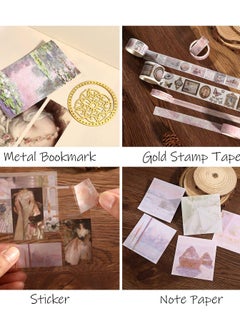 Y&D Large Aesthetic Scrapbook Kit, Vintage Oil Painting Bullet Junk Journal Kit with Supplies, B6 Notebook Full Color Inner Pages DIY Gift for Girl Kid  - Image 4