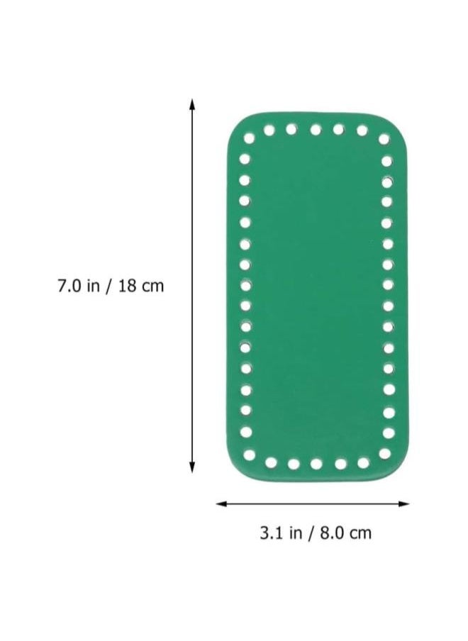 klarako - Purse Bottom Shaper Rectangle Handbag Base Shaper Pu Leather Bag Accessories for DIY Knitting Crochet Green - Image 1
