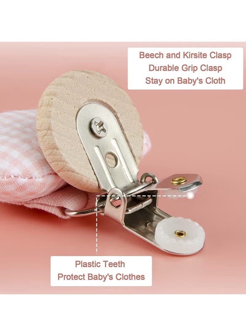 مجموعة من 5 قطع من مشابك اللهاية للأطفال، لعبة عضاضة لتخفيف التسنين، حامل لهاية مهدئ، خرزات مضغ، مجموعة هدايا استحمام للأطفال الصغار، الأولاد والبنات - Image 5