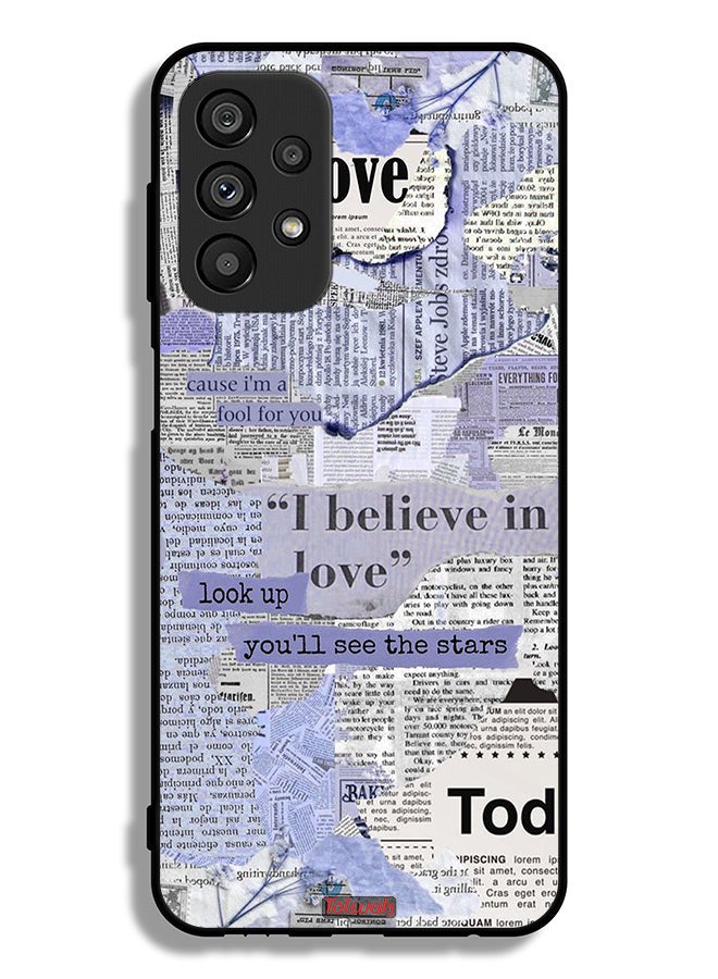 Tolwak Samsung Galaxy A23 5G Protective Case Cover Newspaper Pieces - Image 1