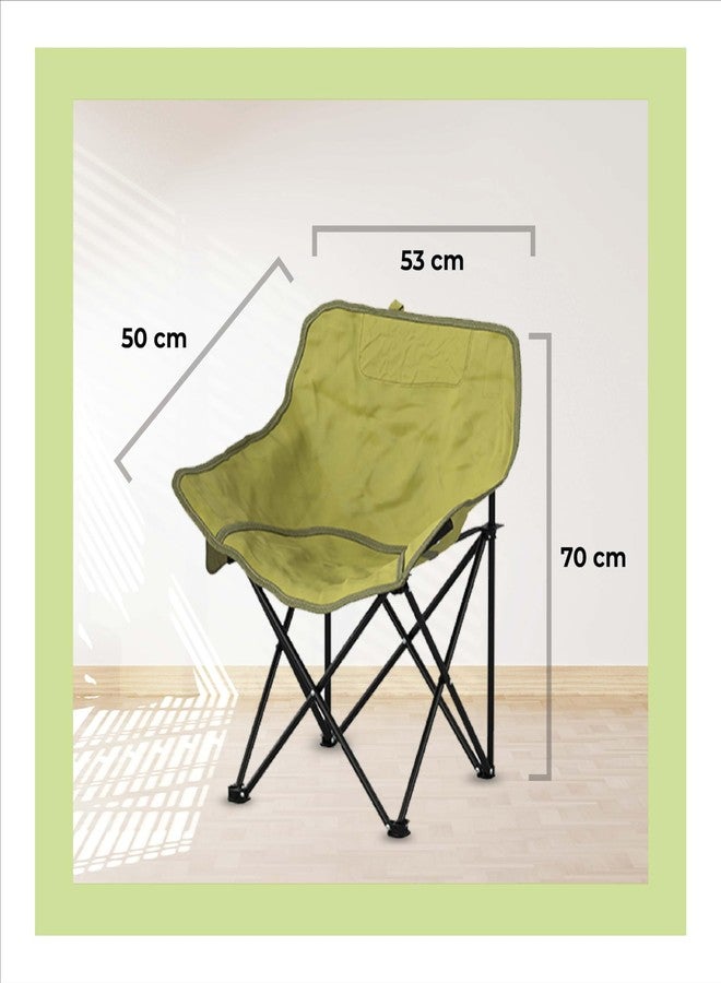 Lifelong Foldable Camping Chair for Travelling | Portable Folding Chair with Back Rest & Side Pocket | Carbon Steel Frame | Durable Oxford Cloth | Indoor Outdoor Chair for Camping & Hiking - Image 5