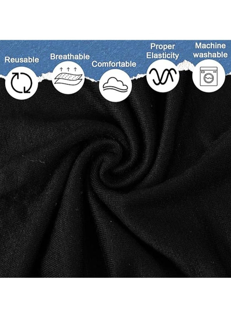 2 Packs Women Hijab Undercap Cotton Tube Cap Hijab Breathable Hijab Cap Underscarf Hijab Scarf for Women Muslim Headscarf Headwrap Black - Image 3