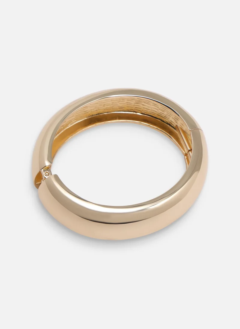 ليتشي سوار دائري عريض من المعدن الناعم