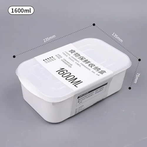 Turbid 4-1600ml Refrigerator Food Storage Containers, PP5 Polypropylene Box, Stackable Commercial Quality Lunchbox with Covers, Durable, Reusable BPA-Free, Microwave, Freezer, Dishwasher Safe. - Image 2