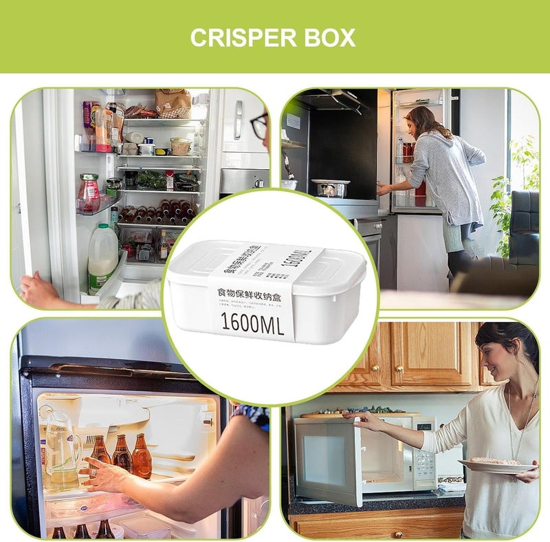 Turbid 4-1600ml Refrigerator Food Storage Containers, PP5 Polypropylene Box, Stackable Commercial Quality Lunchbox with Covers, Durable, Reusable BPA-Free, Microwave, Freezer, Dishwasher Safe. - Image 4