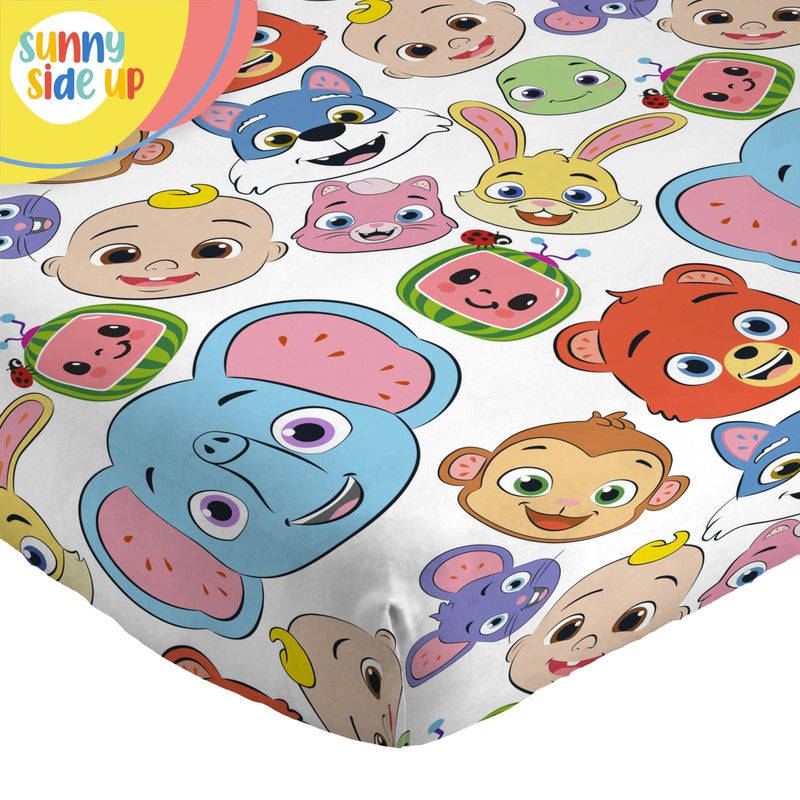 Sunny Side Up Sunny Side Up CoComelon Twin Size Sheeet Set - 3 Piece Kids Animals Bedding Set Includes Pillow Cover - Super Soft Microfiber Sheets  - Image 5