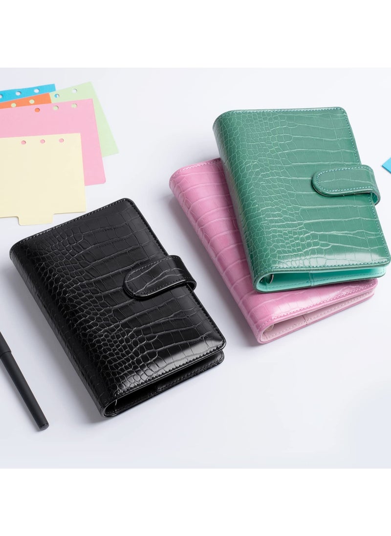INFOSUN - 88 Pcs A6 Budget Binder, Cash Envelope with Zipper, Binder Pockets, Money Saving Binder, Cash Budget Binder Business, PU Leather Budget Planning Notebook Binder Cover, with Magnetic Snap(Black) - Image 1