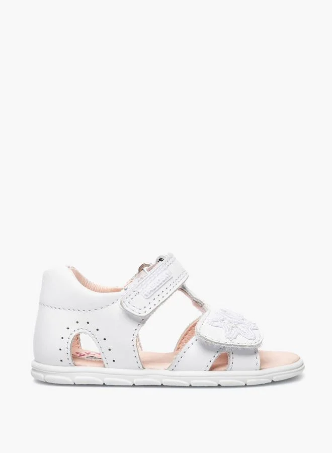 بابلوسكي Leather Strap Sandals With Hook & Loop Closure