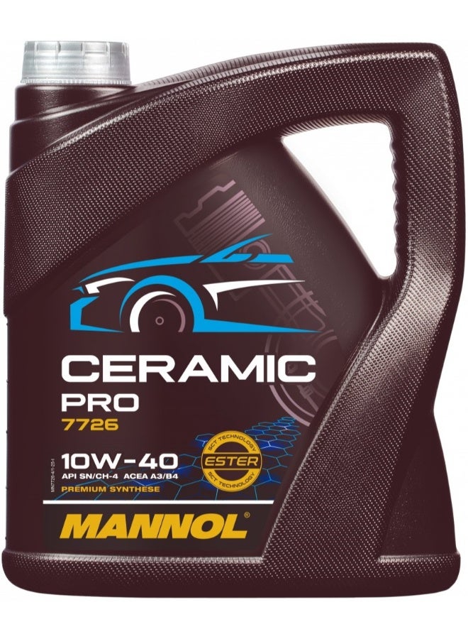 مانول زيت المحرك مانول سيراميك 7726 بلزوجة 10W-40 سعة 4 لتر - Image 1